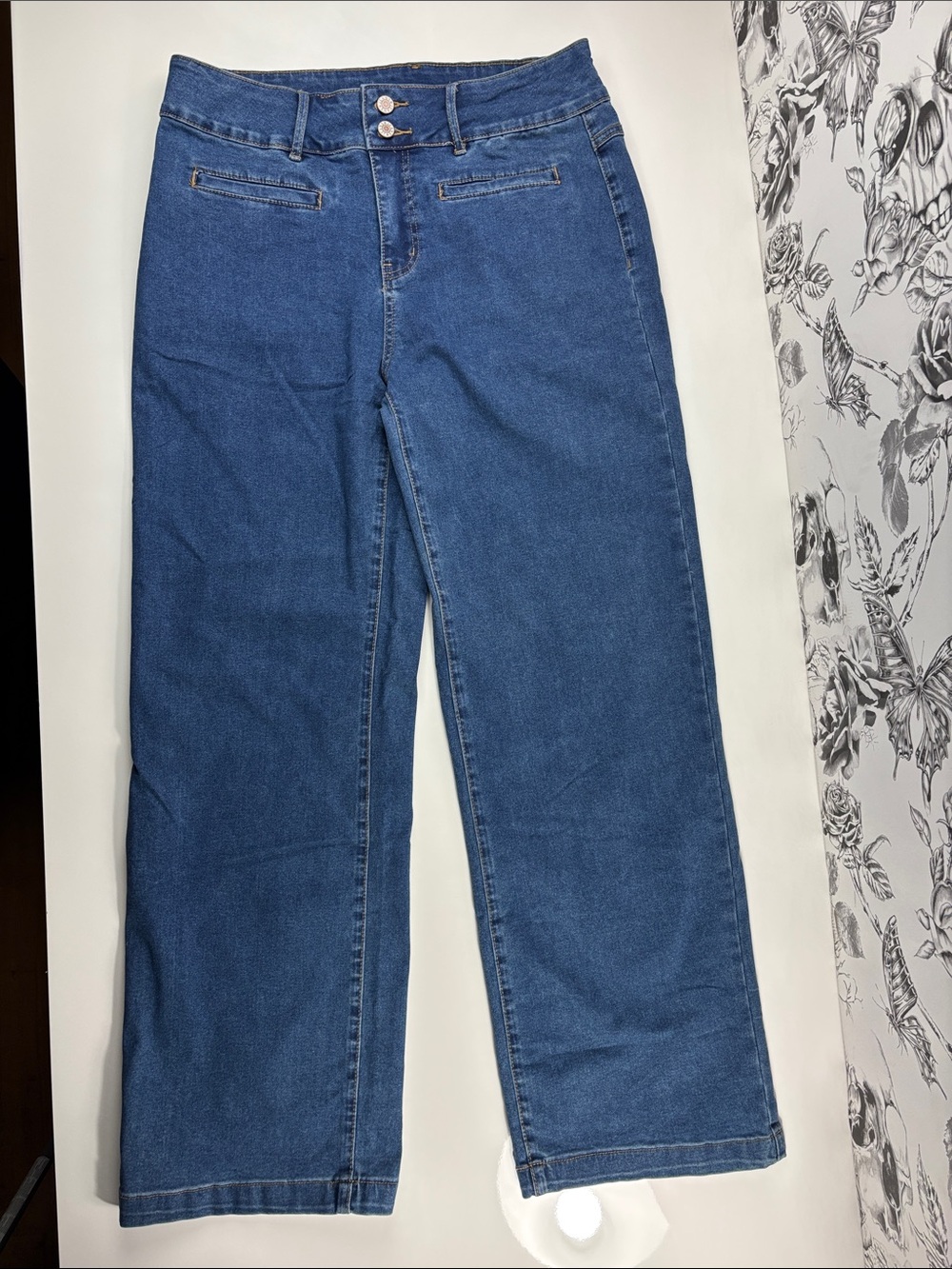 Sidefeel High Waisted Wide Leg jeans in Sky Blue